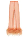 Oseree Lumière Plumage Wide-leg Trousers In Pink