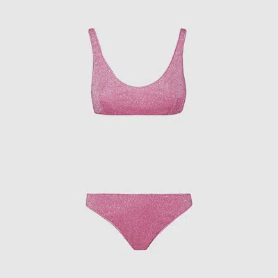 Oseree Oséree Pink Lumiere Sporty Bikini Set In Multicolor