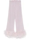 OSEREE PAILLETTES PLUMAGE TROUSERS - WOMEN'S - OSTRICH FEATHER/METALLIC FIBRE/POLYAMIDE