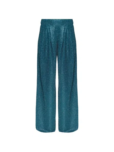 Oseree Pleated Trousers In Blue