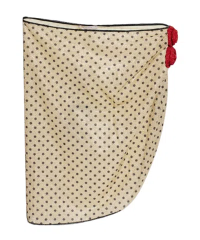 Oseree Polka Dot Floral Beachwear In Neutral