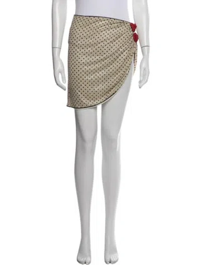 Pre-owned Oseree Polka Dot Print Mini Skirt In Multicolor