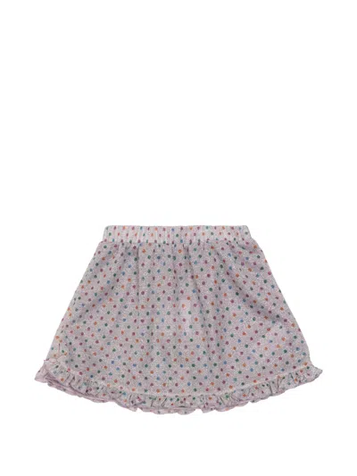 Oseree Kids' Printed Ruffled Skirt In Purple
