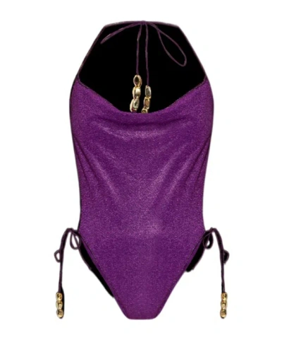 Oseree Purple One-piece Swimsuit