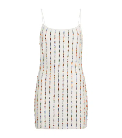 Oseree Rain Gem Scoop-neck Mini Dress