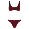 Oseree Wide Strap Two Piece Swimsuit In Purple