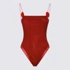 Oseree Oséree Red Beachwear In Merlot Red