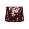 Oseree Marylin Sequined Tulle Wrap Mini Skirt In Burgundy