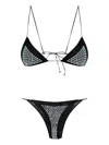 Oseree Strap Split Swimsuit Two-piece In Black