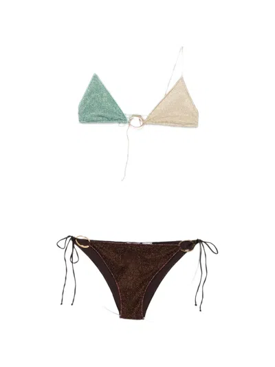 Oseree Ring-detail Bikini Set In Brown