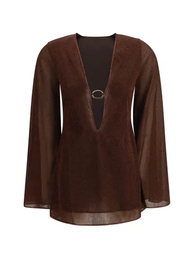 OSEREE 圈环细节迷你连衣裙