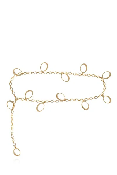 Oseree Oséree Ring Pendant Chain In Gold