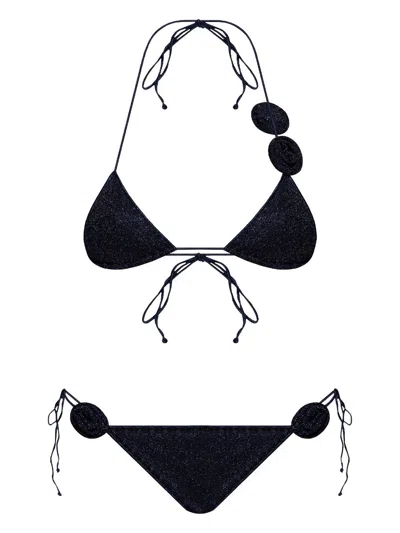 Oseree Lumiere Rose Two Piece In Black