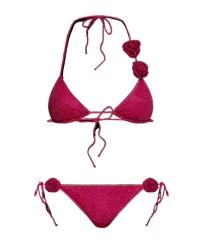 OSEREE ROSE-APPLIQUÉ BIKINI