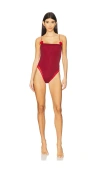 Oseree Womens Merlot - Red Rose Floral-appliqué Stretch-mesh Swimsuit In Merlot Red