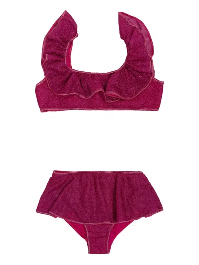 Oseree Kids' Ruffled Bikini In Pink