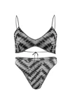 Oseree Safari Bra With 90's Bottom Silver In Gray