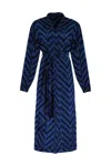 Oseree Safari Kaftan Mystic Jacquard Blue In Blue