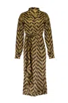 Oseree Safari Kaftan Mystic Jacquard Gold In Multi