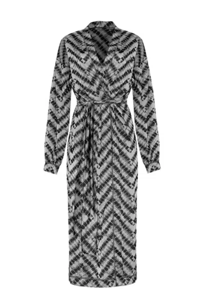 Oseree Safari Kaftan Mystic Jacquard Silver In Multi