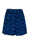 Oseree Safari Short Pants Blue In Brown