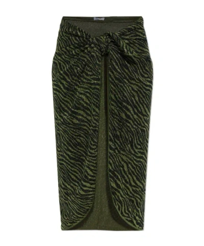 Oseree Sarong Skirt In Green