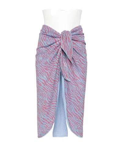 Oseree Sarong Skirt In Purple