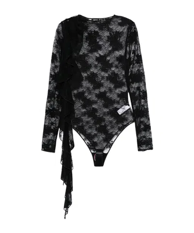 Oseree Scarf-detail Bodysuit