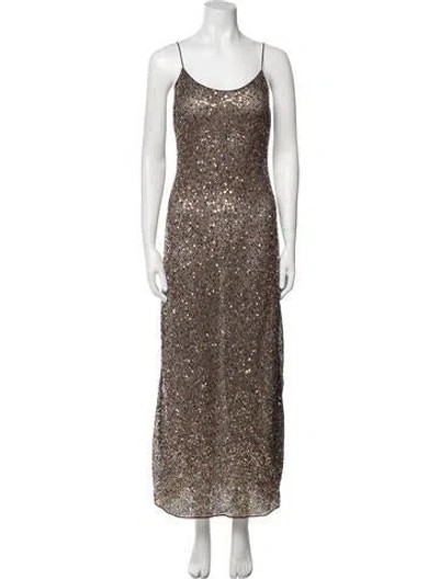 Pre-owned Oseree Scoop Neck Long Dress