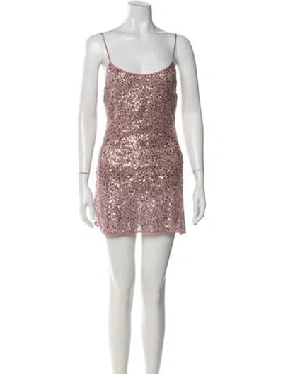 Pre-owned Oseree Scoop Neck Mini Dress