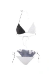 Oseree Oséree Two-tone Microkini Sequins In Black+white