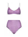 Oseree Lumiere Triangle-bra Bikini In Glicine