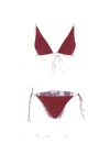 Oseree Lurex Triangle Bikini In Purple