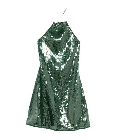 Oseree Sequin Dress In Green