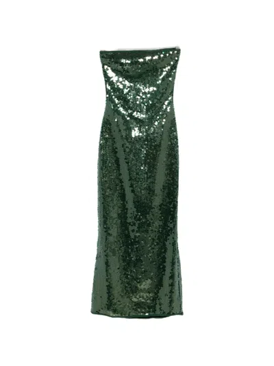 Oseree Sequin Dress In Green