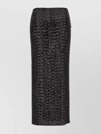 OSEREE SEQUIN EMBELLISHED HIGH WAIST MAXI SKIRT