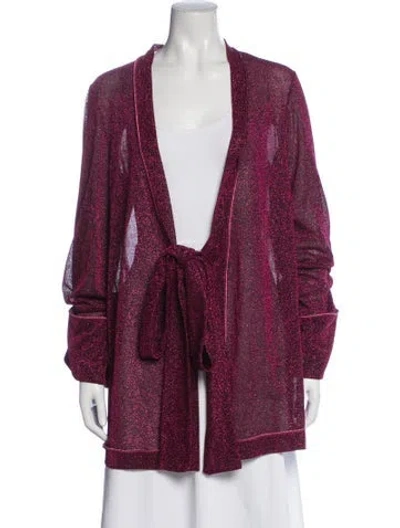 Pre-owned Oseree Sequin Embellishments Robe In Purple