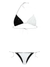 Oseree Oséree Two-tone Microkini Sequins In Black