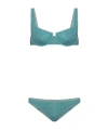 Oseree Sequined Bikini Set In Blue
