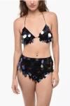 Oseree Sequined High-waisted Bikini Set