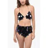 Oseree Sequined High-waisted Bikini Set