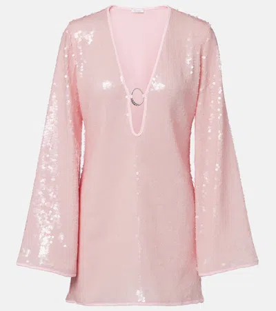Oseree Oséree Sequined Minidress In Pink