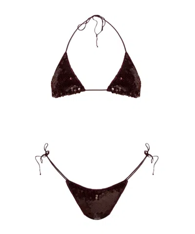 Oseree Sequined Two-piece Swimsuit