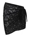 Oseree Oséree Sequinned Embellished Side Tie Cover Up In Black