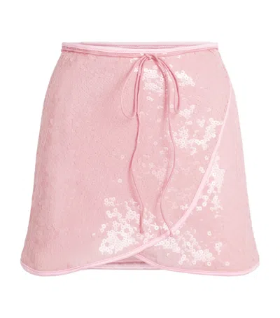 Oseree Oséree Sequinned Marilyn Mini Skirt In Multi