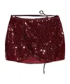 Oseree Oséree Sequin Embellished Mini Skirt In Brown