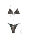 Oseree Sequins Chess Bikini In Black
