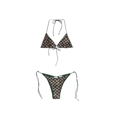 Oseree Sequins Chess Bikini In Multi