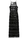 OSEREE OSÉREE SEQUINS STRIPE LONG DRESS CLOTHING