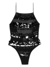 Shop Oseree Oséree Sequins Stripe Maillot Clothing